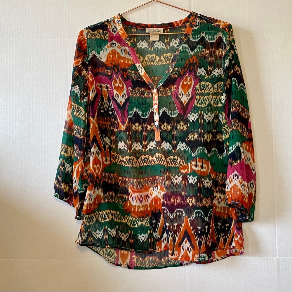 Lucky Brand Sheer Tunic Small